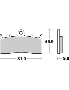 Plaquettes de frein moto SBS Sinter 778HS