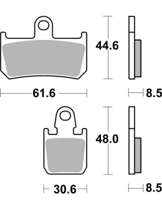 Plaquettes de frein moto SBS Sinter 839HS
