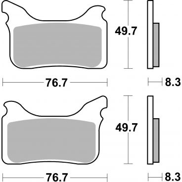 Plaquettes de frein moto SBS Sinter 842HS