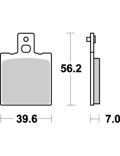 Plaquettes de frein moto SBS Sinter Arriére 519LS