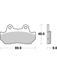 Plaquettes de frein moto SBS Sinter Arriére 572LS