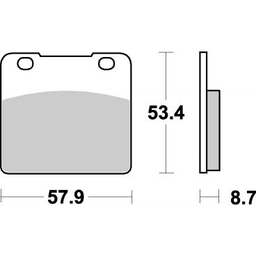 Plaquettes de frein moto SBS Sinter Arriére 577LS