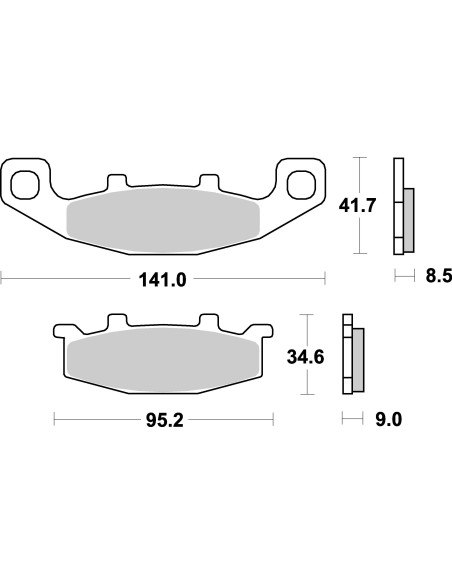 Plaquettes de frein moto SBS Sinter Arriére 597LS