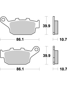 Plaquettes de frein moto SBS Sinter Arriére 614LS