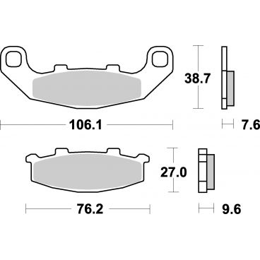 Plaquettes de frein moto SBS Sinter Arriére 615LS