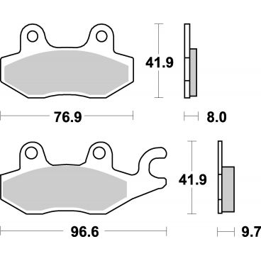 Plaquettes de frein moto SBS Sinter Arriére 633LS