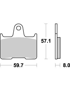 Plaquettes de frein moto SBS Sinter Arriére 715LS
