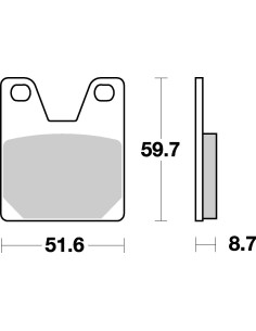 Plaquettes de frein moto SBS Sinter Arriére 733LS