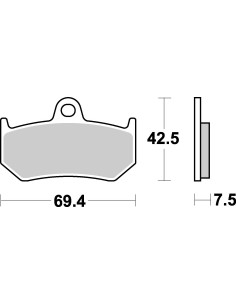 Plaquettes de frein moto SBS Sinter Arriére 763LS
