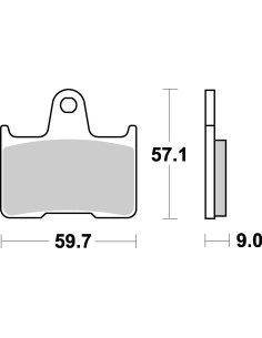 Plaquettes de frein moto SBS Sinter Arriére 765LS