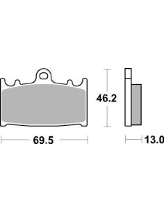 Plaquettes de frein moto SBS Sinter Arriére 789LS