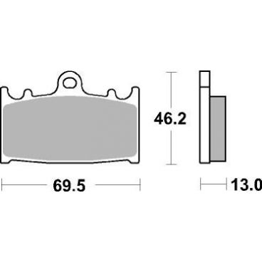 Plaquettes de frein moto SBS Sinter Arriére 789LS