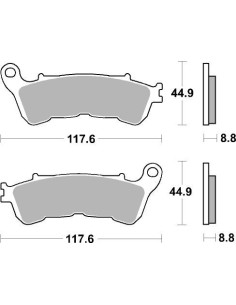 Plaquettes de frein moto SBS Sinter Arriére 828LS