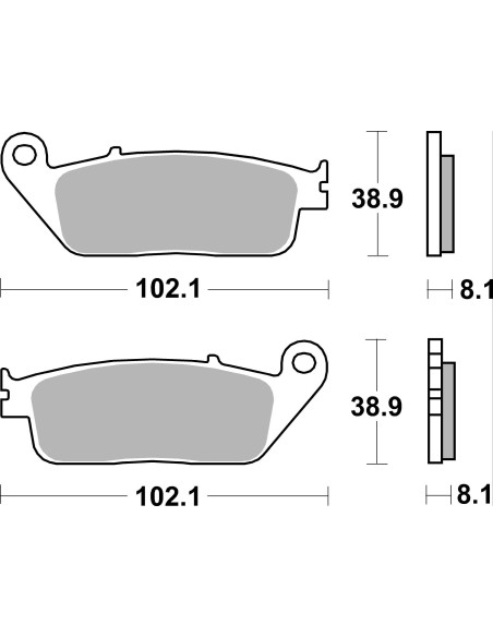Plaquettes de frein moto SBS Racing Sinter 627RS