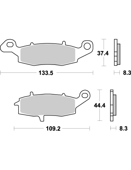 Plaquettes de frein moto SBS Racing Sinter 704RS
