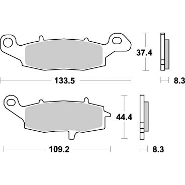 Plaquettes de frein moto SBS Racing Sinter 705RS