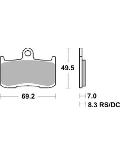 Plaquettes de frein moto SBS Racing Sinter 782RS