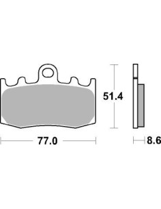 Plaquettes de frein moto SBS Racing Sinter 796RS