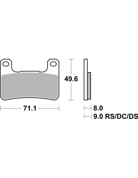 Plaquettes de frein moto SBS Racing Sinter 806RS