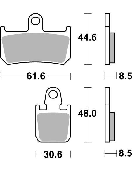 Plaquettes de frein moto SBS Racing Sinter 839RS