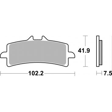 Plaquettes de frein moto SBS Racing Sinter 841RS