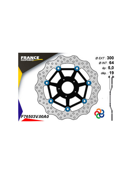 Kit Freinage FRANCE EQUIPEMENT - AP RACING Composé de 2 Disques