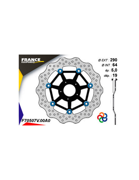 Kit Freinage FRANCE EQUIPEMENT - AP RACING Composé de 2 Disques