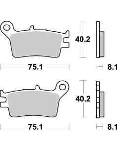 Plaquettes de frein moto SBS Off Road Sinter 629SI