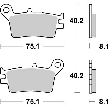 Plaquettes de frein moto SBS Off Road Sinter 629SI