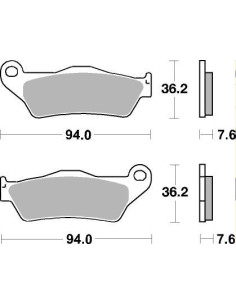 Plaquettes de frein moto SBS Off Road Sinter 671SI