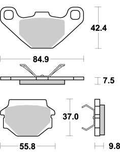 Plaquettes de frein moto SBS Off Road Sinter 692SI