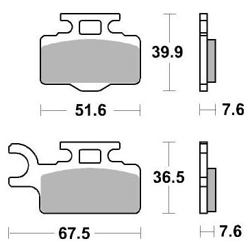 Plaquettes de frein moto SBS Off Road Sinter 752SI