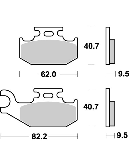 Plaquettes de frein moto SBS Off Road Sinter 767SI