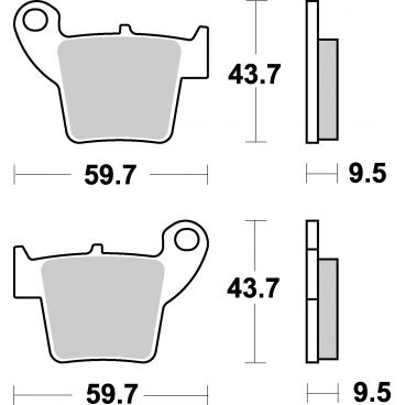 Plaquettes de frein moto SBS Off Road Sinter 777SI