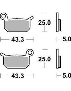 Plaquettes de frein moto SBS Off Road Sinter 794SI