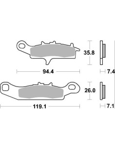 Plaquettes de frein moto SBS Off Road Sinter 798SI