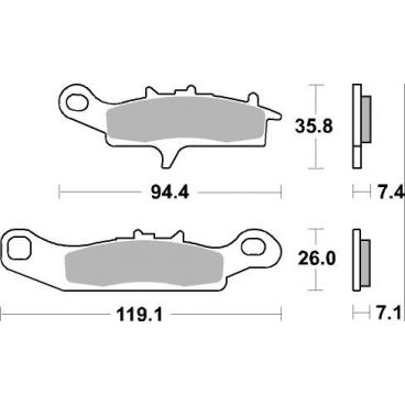 Plaquettes de frein moto SBS Off Road Sinter 798SI