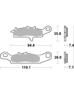 Plaquettes de frein moto SBS Off Road Sinter 801SI