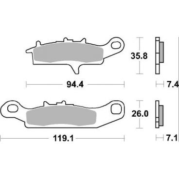 Plaquettes de frein moto SBS Off Road Sinter 801SI