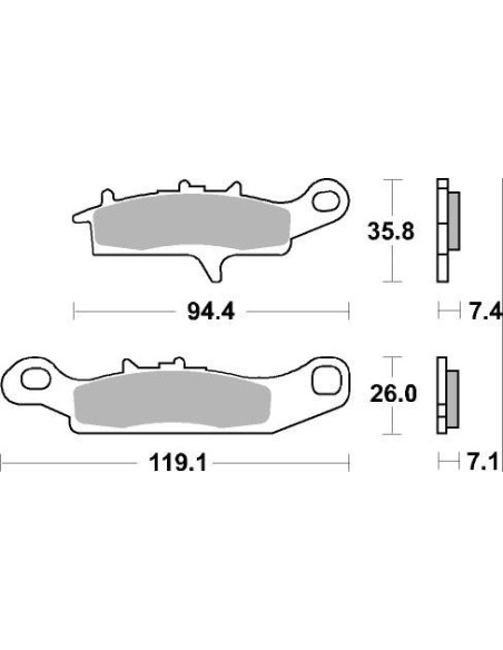 Plaquettes de frein moto SBS Off Road Sinter 801SI