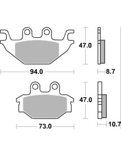 Plaquettes de frein moto SBS Off Road Sinter 810SI