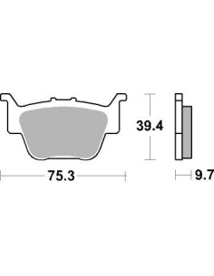 Plaquettes de frein moto SBS Off Road Sinter 813SI