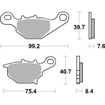 Plaquettes de frein moto SBS Off Road Sinter 820SI