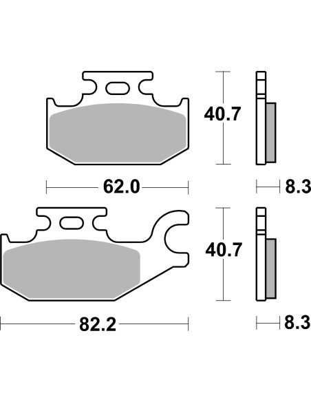 Plaquettes de frein moto SBS Off Road Sinter 835SI