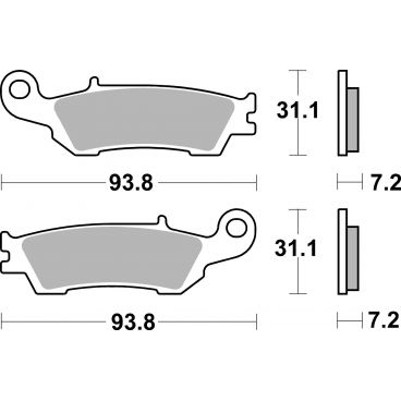 Plaquettes de frein moto SBS Off Road Sinter 840SI