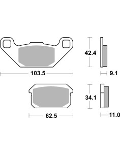 Plaquettes de frein moto SBS Off Road Sinter 848SI