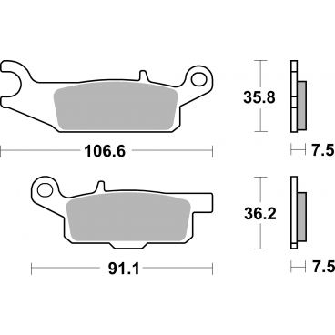 Plaquettes de frein moto SBS Off Road Sinter 849SI