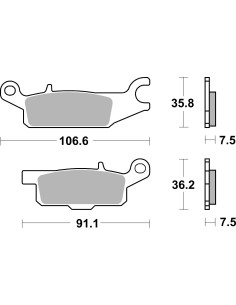 Plaquettes de frein moto SBS Off Road Sinter 850SI
