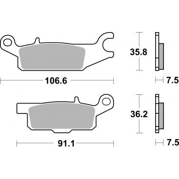 Plaquettes de frein moto SBS Off Road Sinter 850SI