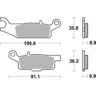 Plaquettes de frein moto SBS Off Road Sinter 851SI